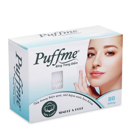 Bông trang điểm Puffme (80 miếng/hộp)