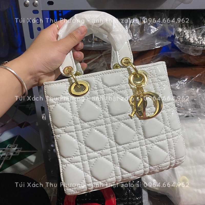 [HÀNG CÓ SẴN] Túi dì.or 5 ô bóng quai to (cam kết chuẩn ảnh)