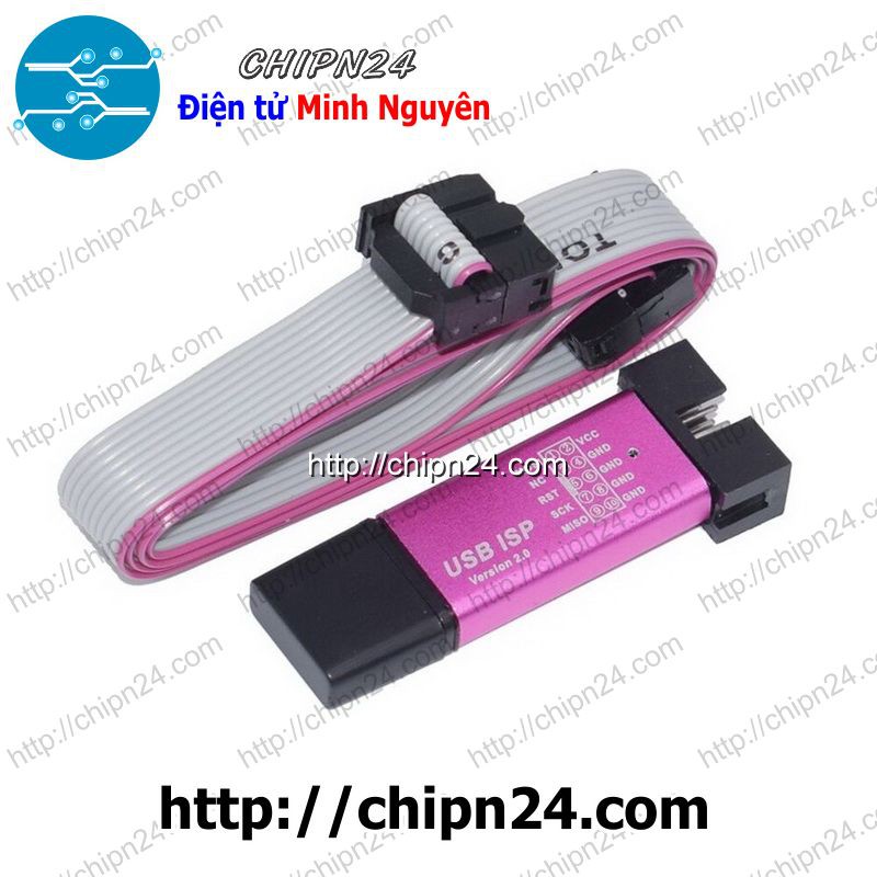 Mạch nạp AVR USB asp vỏ nhôm