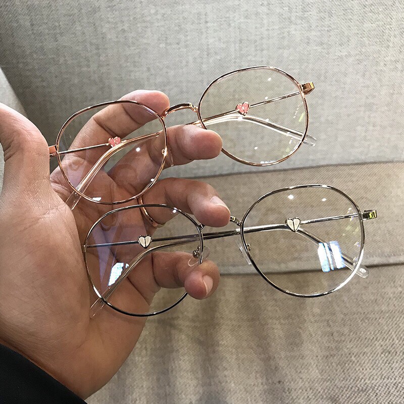 Kính trái tim gọng kim loại hàng sịn L1 - K1011