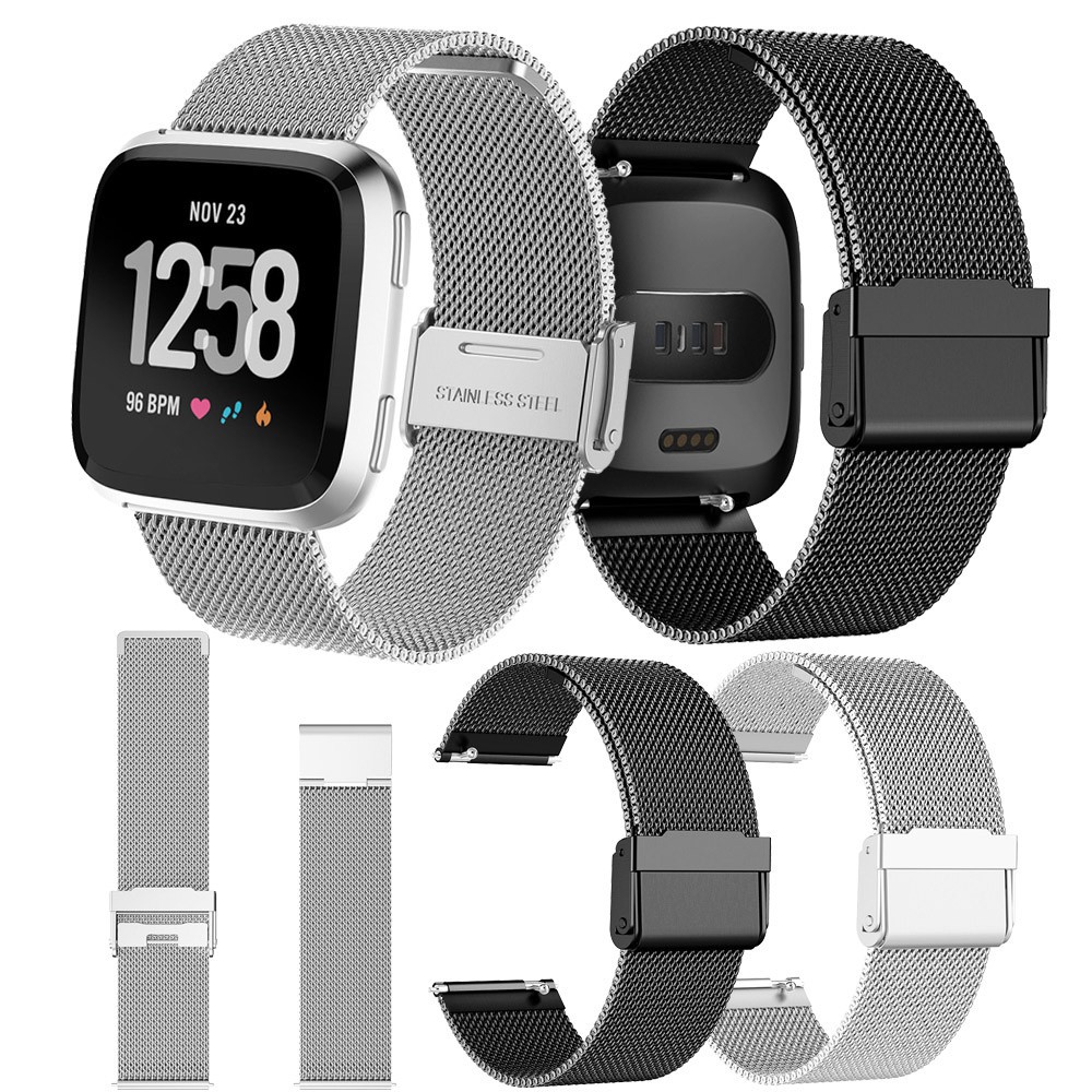 Dây đeo inox Milanese thay thế cho đồng hồ thông minh Fitbit Versa 2 / Versa