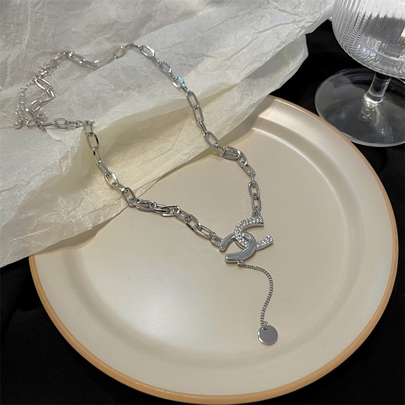 Dây Chuyền Dáng Dài Phối Mặt Chữ H Phong Cách Hip Hop Thời Trang Thu Đông 2022 F717