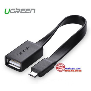 "chính hãng" cáp otg micro usb 2.0 chính hãng ugreen ug-10821 cao cấp màu đen