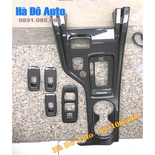 Bộ ốp nội thất ford ranger 2015 2016 2017 2018 2019 2020 2021 2022 vân cacbon - ốp nội thất ranger