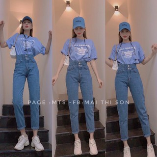 Quần bò baggy nữ quần jean baggy nữ quần jeans nữ cạp cao 3 size S M L hót 2021