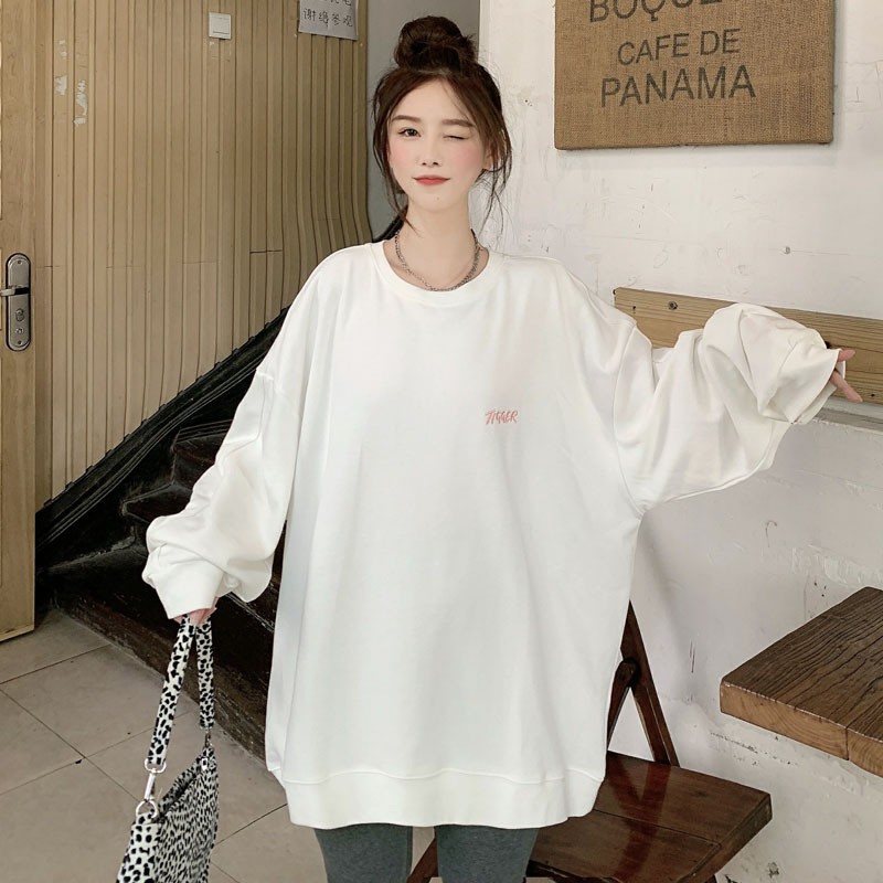 Áo thun trơn tay dài cổ tròn thiết kế trẻ trung hợp thời trang | BigBuy360 - bigbuy360.vn