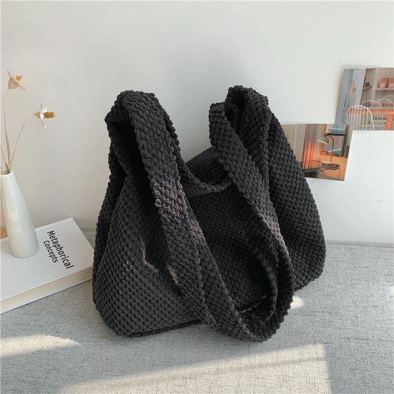 Túi Tote Vải Cotton Màu Trơn Phong Cách Phương Tây Thời Trang Mùa Thu 2021 Phong Cách Mới