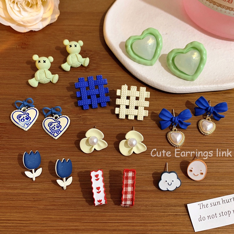 Khuyên Tai Hình Bông Hoa Phong Cách Hàn Quốc Dễ Thương Dành Cho Nữ 2023