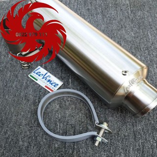 Lon Pô LeoVince trắng.Nhập khẩu Inox 304