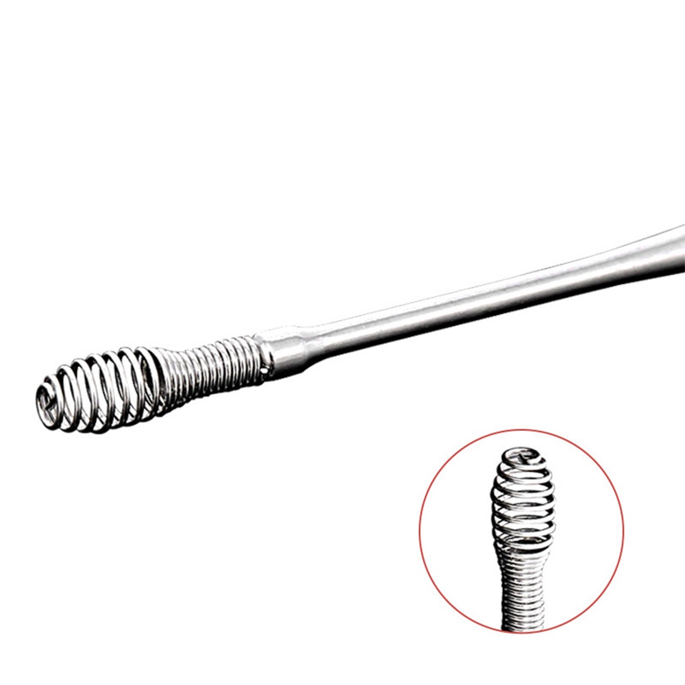 Bộ Dụng Cụ Ngoáy Tai Inox - Lấy Ráy Tai Thép Không Rỉ 6 Món - Mát Xa Tai - Làm Sạch Tai Hiệu Quả