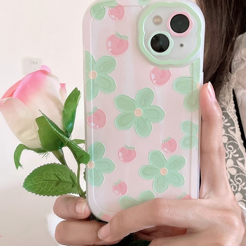 Ốp Điện Thoại Mềm Trong Suốt Chống Sốc In Họa Tiết Hoa Đào Dễ Thương Cho IPhone 11 12 13 Pro Max 7 8 Plus X XS Max XR