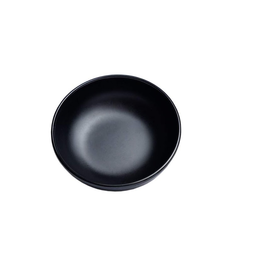 Chén chấm tròn 7.5 x 2.5 cm nhựa melamine phíp màu đen nhám, xám nhám  - small bowl F-CC57