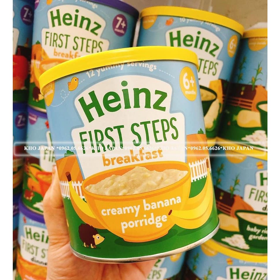 Bột ăn dặm Heinz vị YẾN MẠCH CHUỐI cho bé từ 6 tháng trở lên