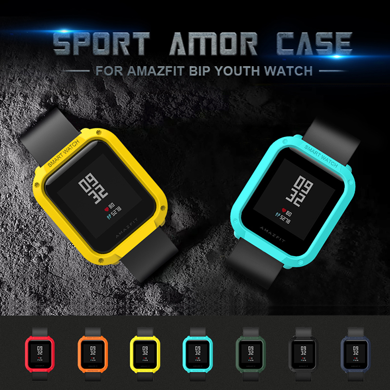 For Amazfit Bip Case Smart Watch protector for Xiaomi Tough Armor Cover for Huami Bip Lite Bip S U Bumper PC TPU Shell