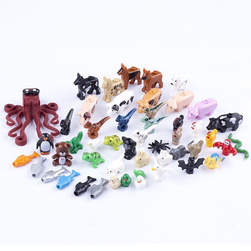 Đồ Chơi Lắp Ráp Lego Hình Động Vật Biển / Gà / Vịt / Chim Cánh Cụt / Khủng Long Cỡ Lớn