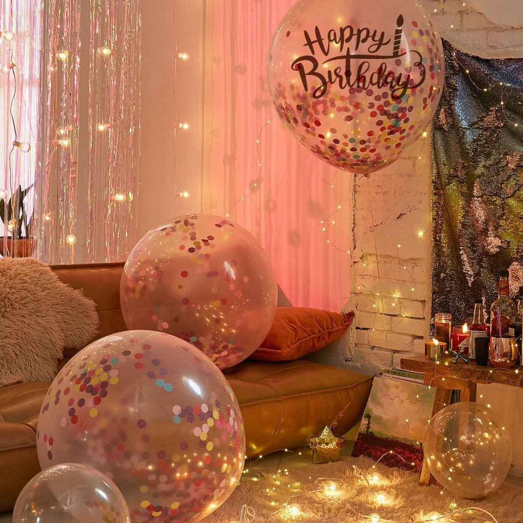 Decal Dán Trang Trí Bóng Chữ Happy Birthday