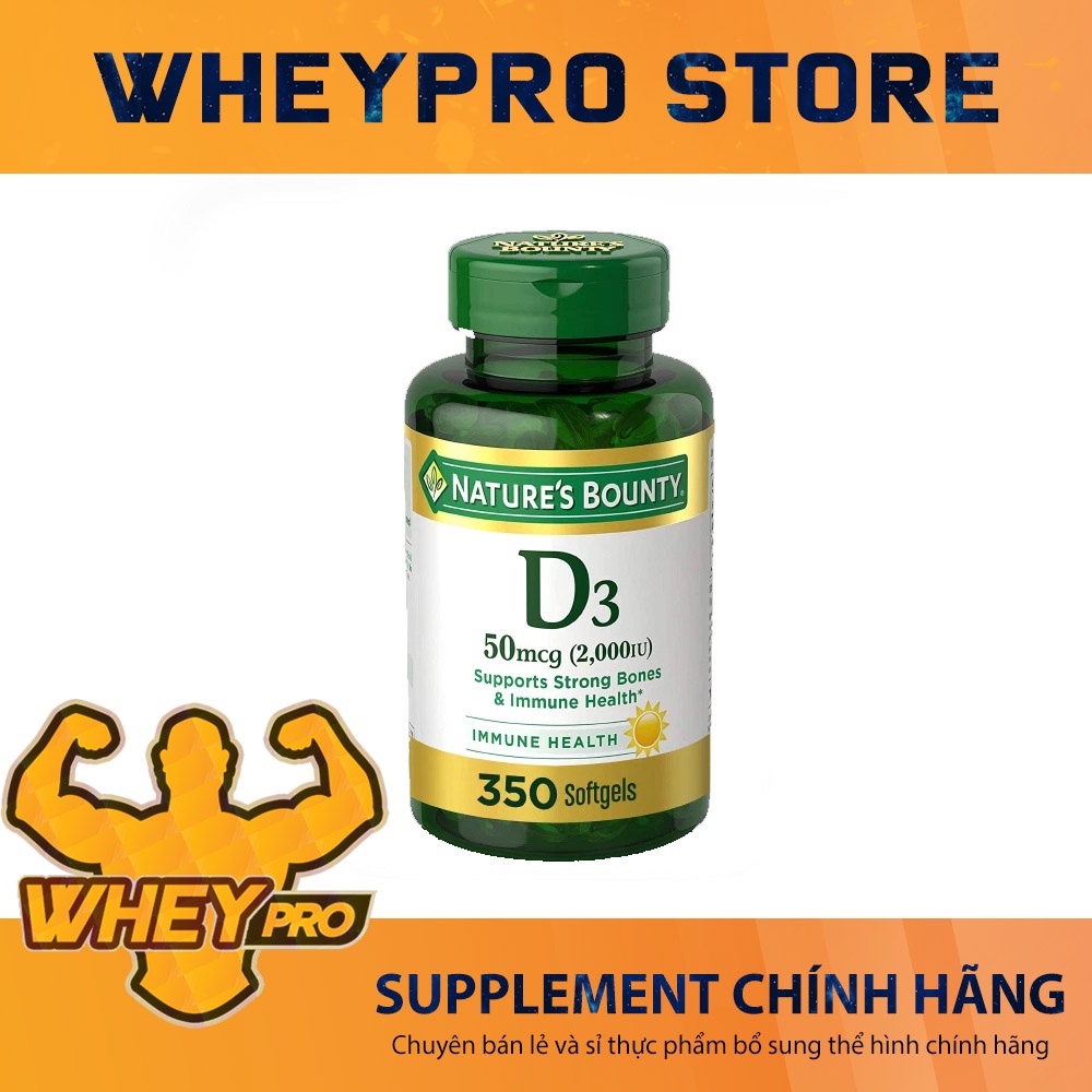 Nature's Bounty Vitamin D3 50 Mcg/2000iu (350 Viên)