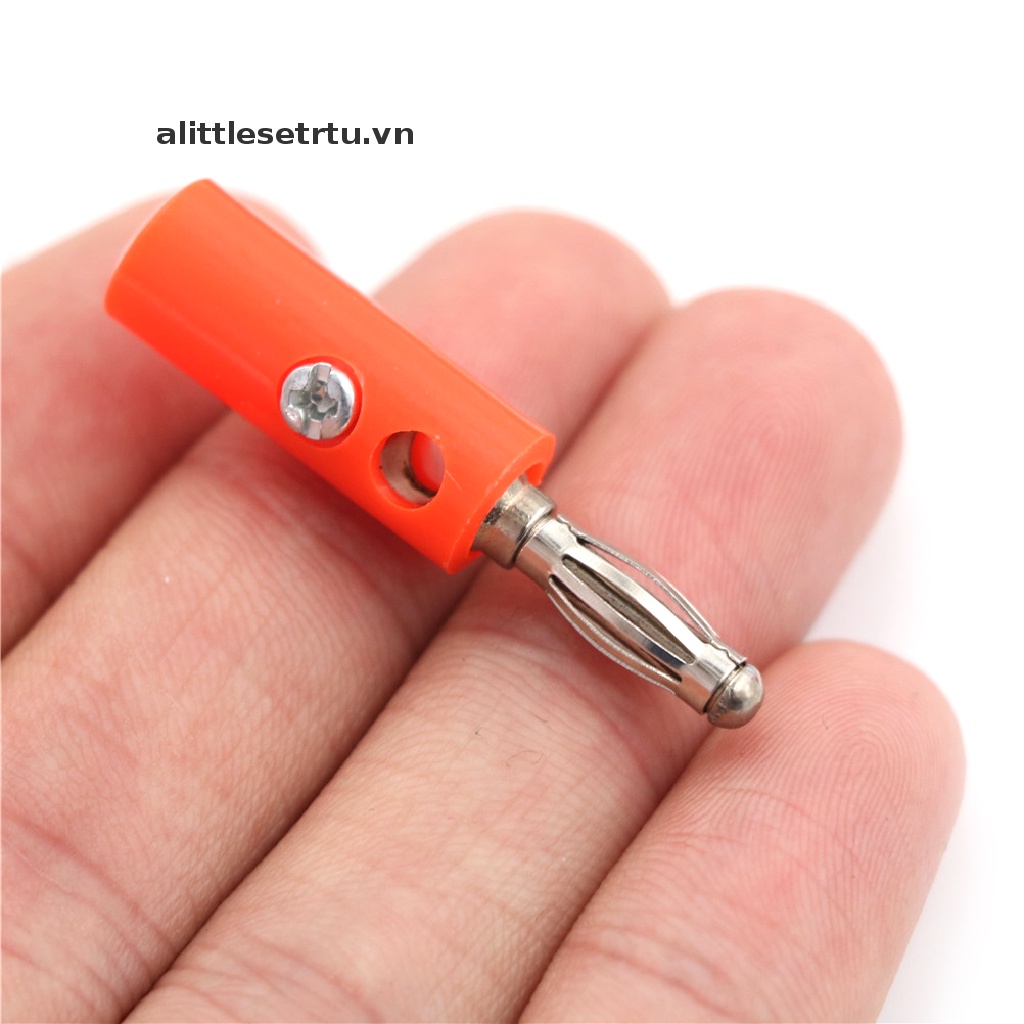 Set 5 Đầu Cắm Bắp Chuối Màu Đen Đỏ 4mm