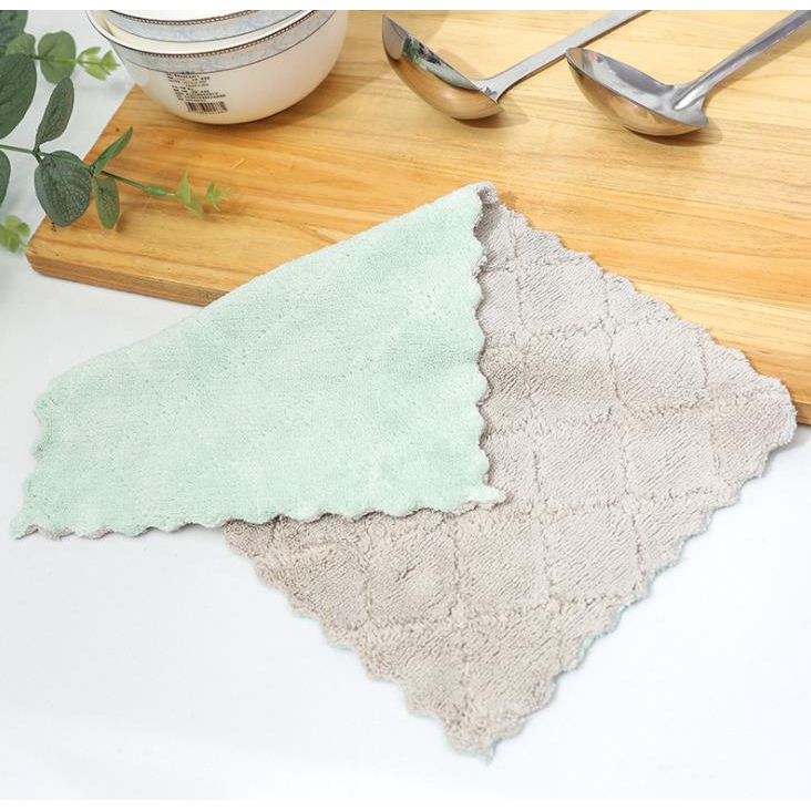 Khăn lau bếp thiết kế hai lớp dày dặn thấm hút tốt tiện lợi đa năng