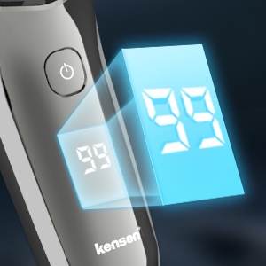 Tông đơ cạo râu KENSEN 3 lưỡi dao linh hoạt có màn hình led hiển thị ướt / khô tích hợp thời trang cho nam