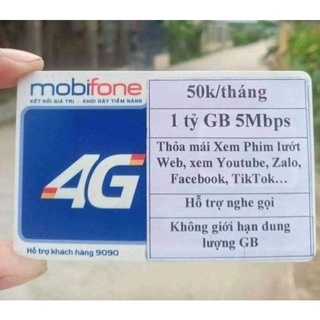 [DTHN] Sim 4g Mobifone MAX KHÔNG GIỚI HẠN DUNG LƯỢNG DATA SIM 4G