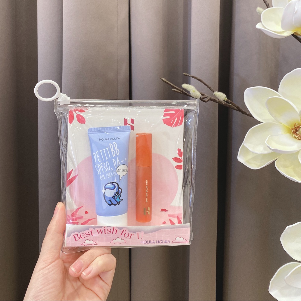 COMBO Môi Xinh Da Mịn Holika Holika Son Butter Blur Tint màu 02 Peanut 4g + BB Cream Petit BB SPF30, PA++ Moisturizing 3