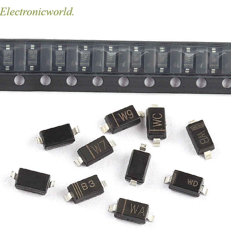 Bộ 100 linh kiện điện tử SOD-123 Điốt Zener 1206 0.5W BZT52C 2V 2.4V 2.7V 3V 3.3V 3.6V 3.9V 4.3V 4.7V 5.1V 5.6V 6.2V