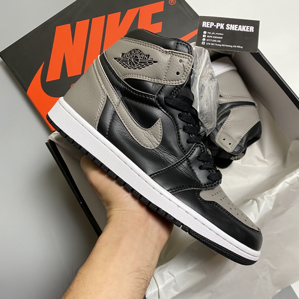 Giày bóng rổ Jordan 1 High Retro Shadow (JD1 Xám) - REPK Sneaker | Phiên bản 1:1 chuẩn