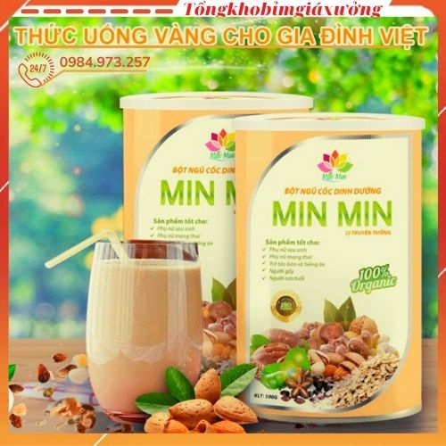 [COMBO Sỉ 10 Hộp]Ngũ Cốc MIN MIN, Ngũ cốc Lợi Sữa, Ngũ Cốc Dinh Dưỡng 29 Loại Hạt Hộp 500g