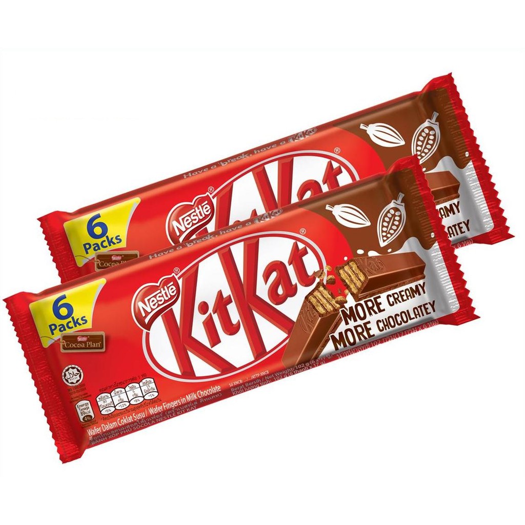 Kitkat socola gói 6 thanh 102 gram date 9/2021