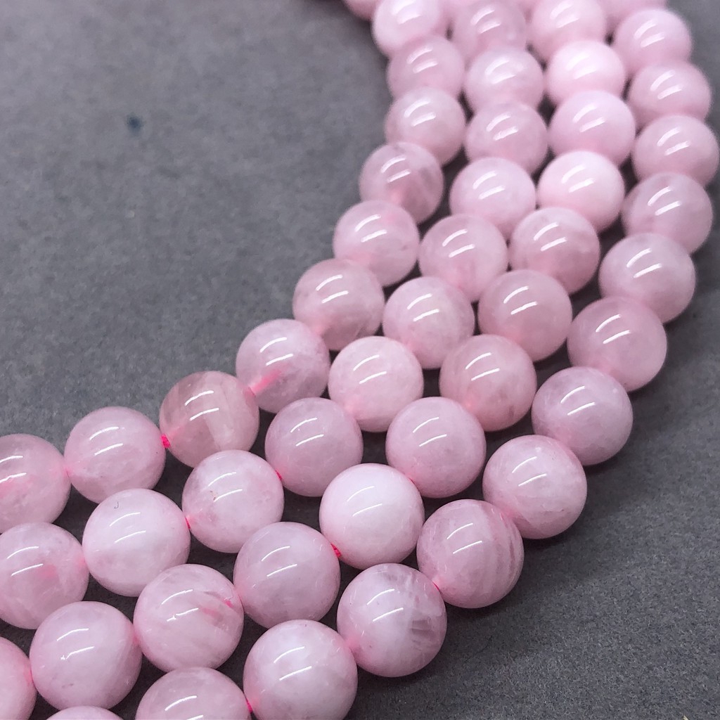 Vòng đeo tay chuỗi hạt màu hồng cỡ 6-12mm