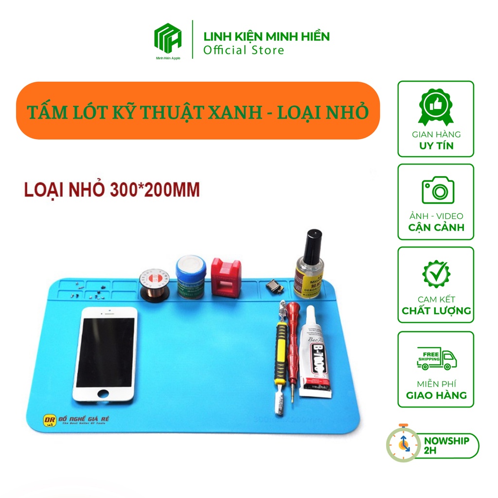 Tấm lót xanh dành cho thợ sửa chữa điện thoại, loại nhỏ