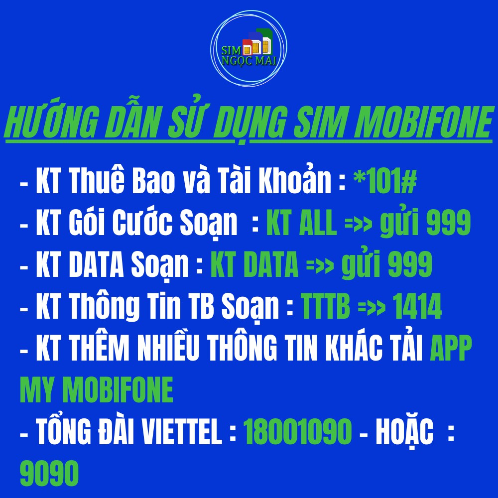 Sim Trắng Mobifone Dùng Cho Iphone IOS 14 - không nóng máy - tự thay tại nhà - SIM NGỌC MAI