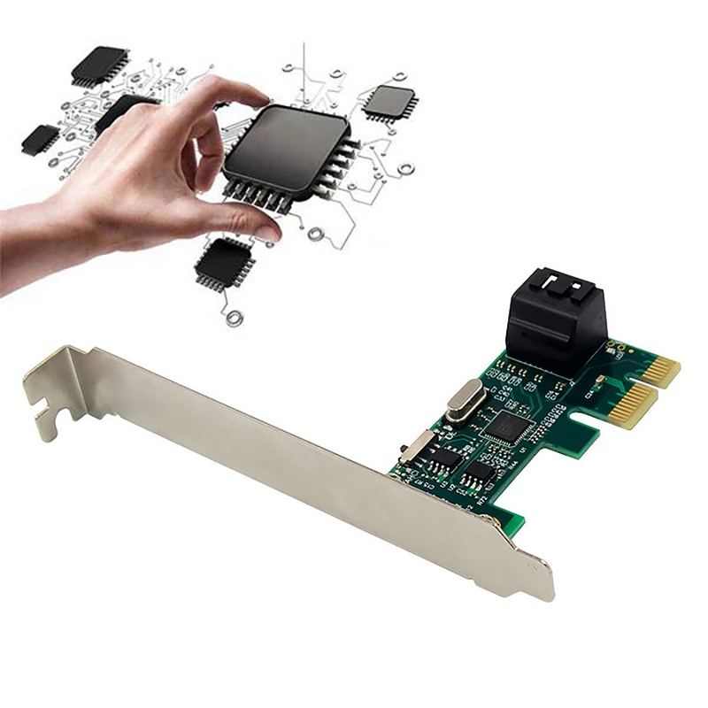 SATA Expansion Card Desktop PCIE to 2-Port SATA3.0 Adapter Expansion Card 6G Hard Disk Conversion Card with SATA Cable