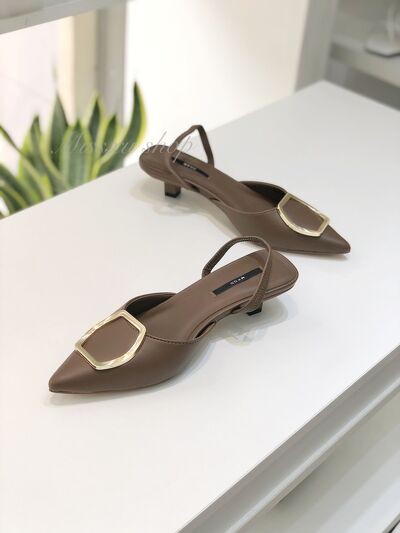 Giày nữ mũi nhọn phối khoen 3 cm thời trang MYSS - CG202