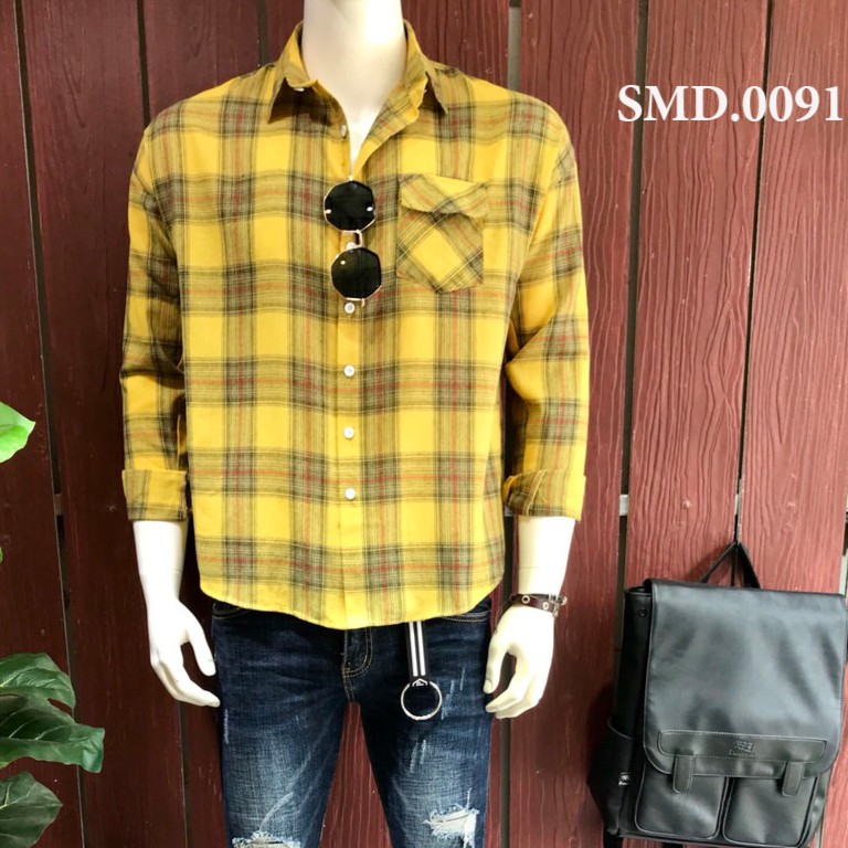 SƠ MI NAM DÀI TAY KẺ CARO 0091