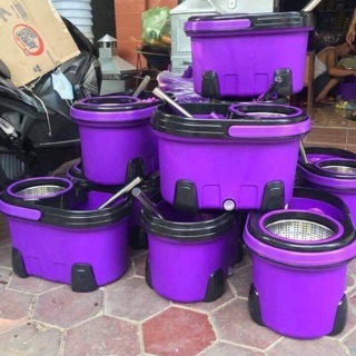 Bộ lau nhà robot 360 độ kèm bông lau