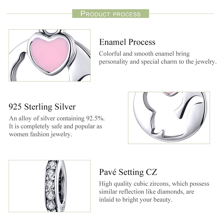 Mặt Dây Chuyền Bamoer Bằng Bạc 925 Hình Mèo Con Xinh Xắn Cho Nữ