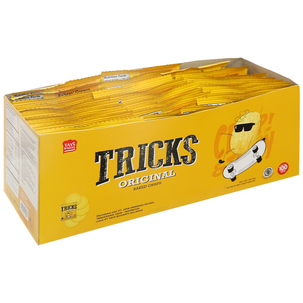 Bánh khoai tây chiên vị tự nhiên Tricks hộp 540g