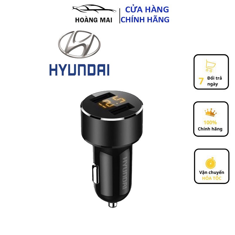 Tẩu sạc nhanh ô tô Huydai - Hy 36C, tẩu sạc xe hơi, xe hơi tích hợp hai cổng usb