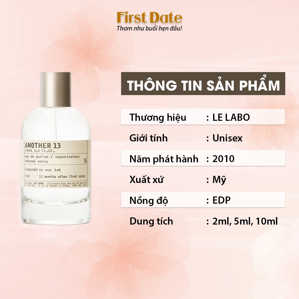 Nước hoa Labo Another 13, Bergamote 22, The Noir 29, Rose 31, Santal 33, Vetiver 46 First Date