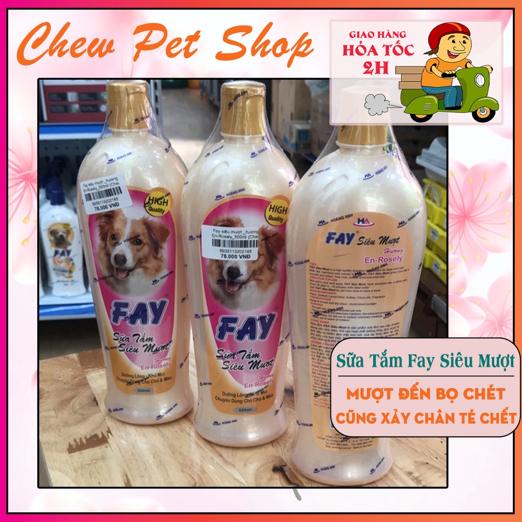 Sữa tắm Fay siêu mượt dành cho chó mèo 300ml - 800ml