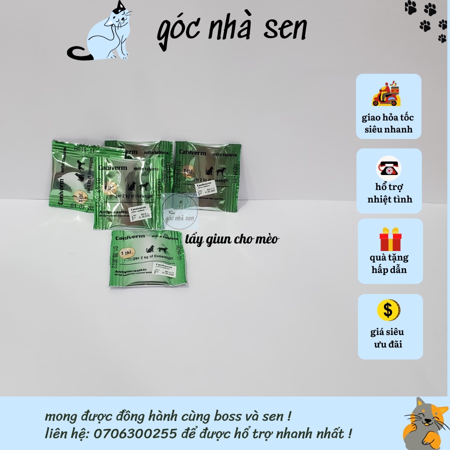 VIÊN SỔ GIUN CAO CẤP CHO MÈO CANIVERM