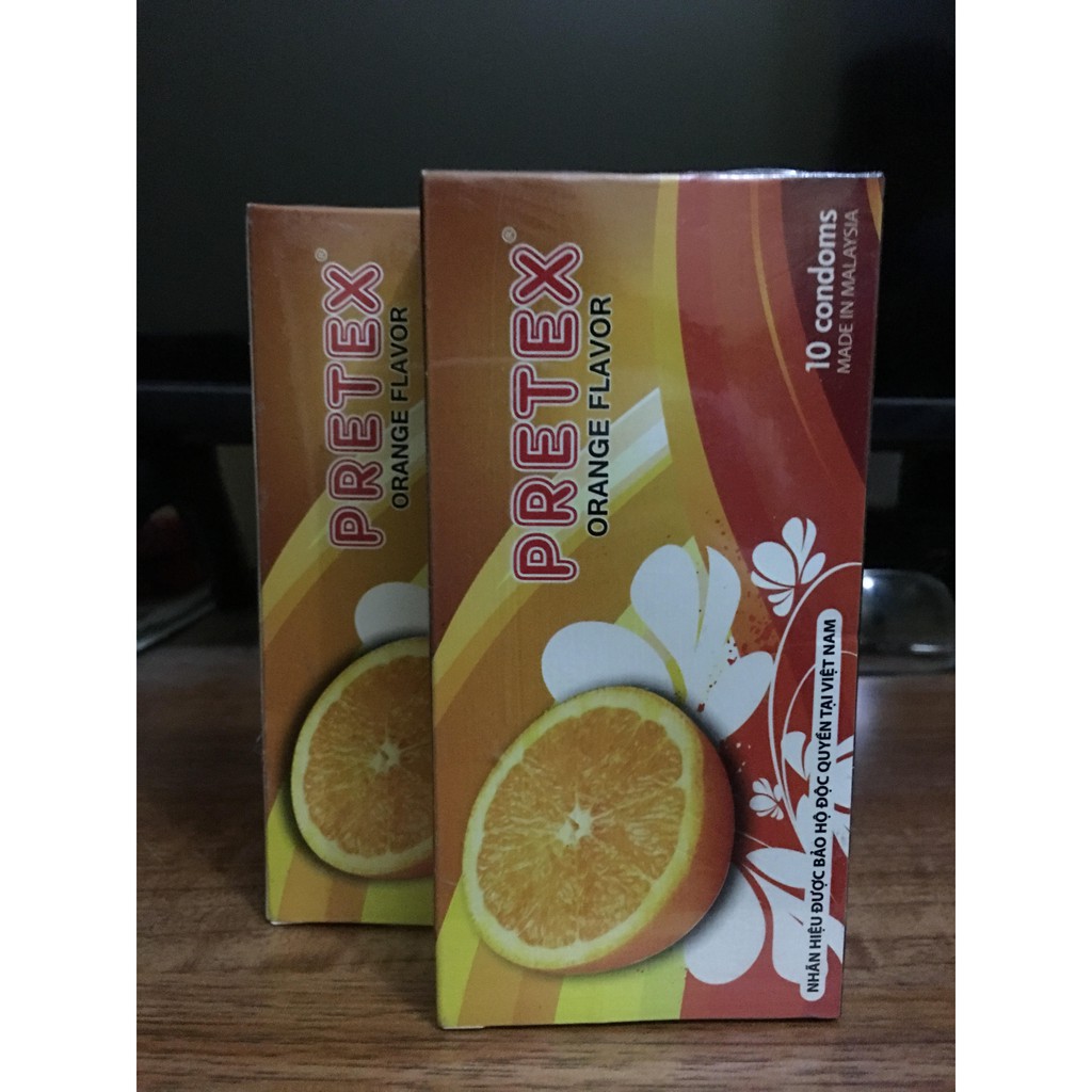 Bao cao su PRETEX ORANGE FLAVOR (Hương cam)