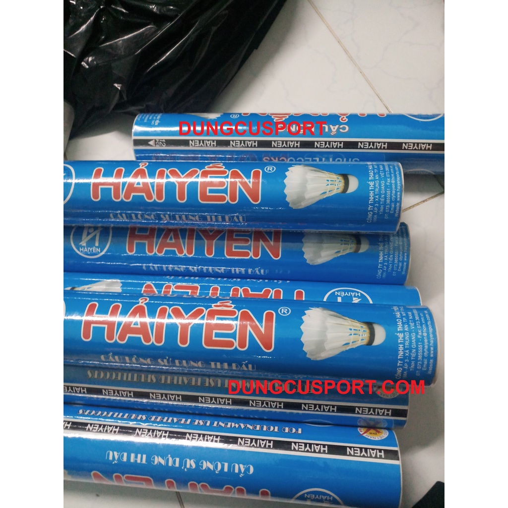 Ống cầu lông, Quả cầu lông Hải Yến Xanh Dương 12 quả hàng Việt Nam chất lượng cao, hàng cao cấp  - Dungcusport