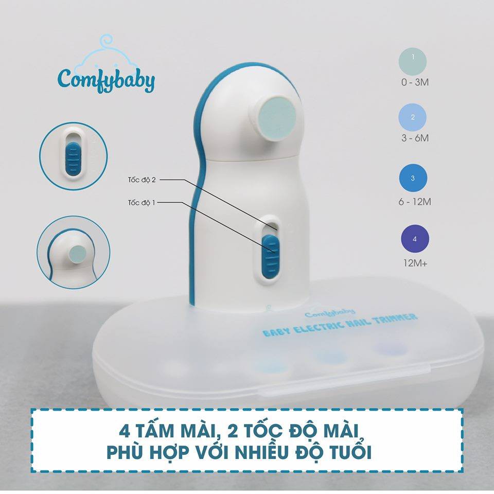 FREE SHIP !!! Máy dũa móng tay tự động cho trẻ Comfybaby 0419-CF-006-ME4450