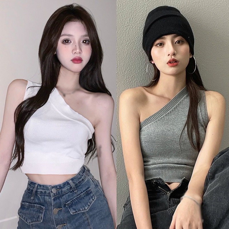 Áo Tank Top Một Dây Thời Trang Hàn Quốc Cho Nữ