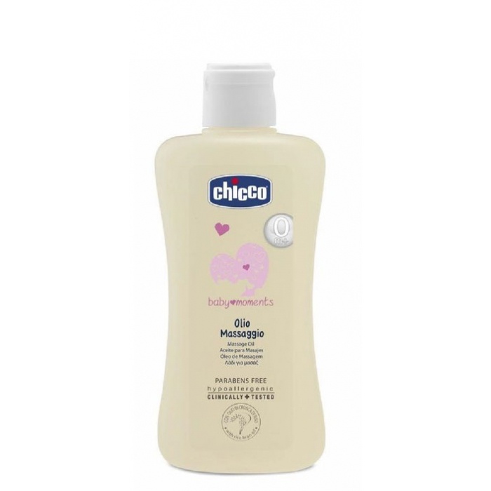 Dầu massage Chicco chiết xuất cám gạo 200ml cho bé 0M+