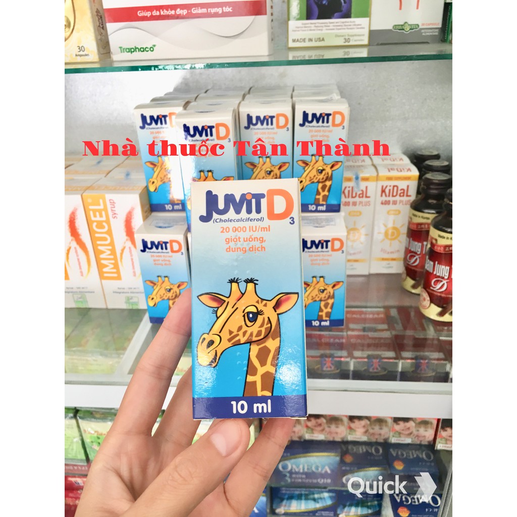 Vitamin D3 nhỏ giọt Juvit D3, giúp bé hấp thụ canxi, khỏe mạnh, ngủ ngon