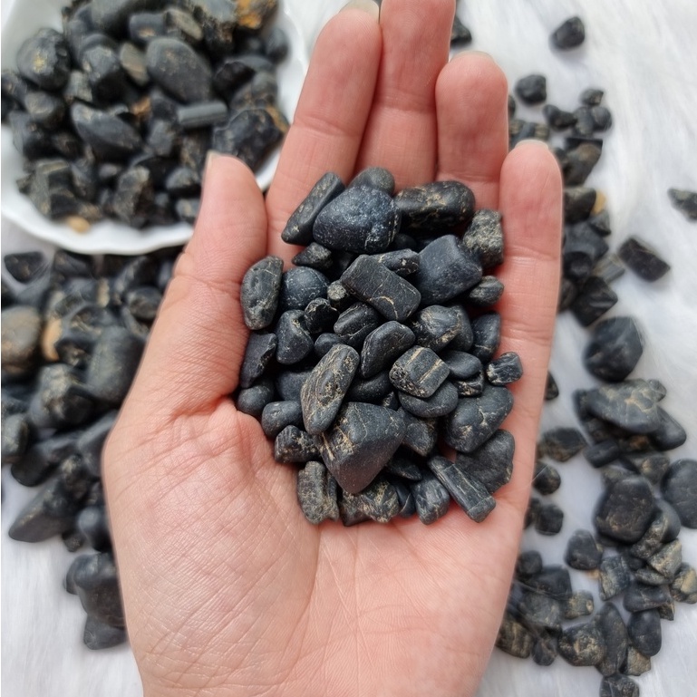 Đá cuội thô Black Tourmaline, đá bảo vệ trong phong thủy, Reiki, Tarot